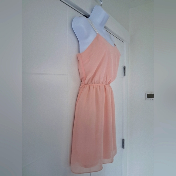 Charlotte Russe/ Skater Dress/ Elegant Peachy Pink/ Sleeveless/ Midi/ Size US S - Picture 10 of 11
